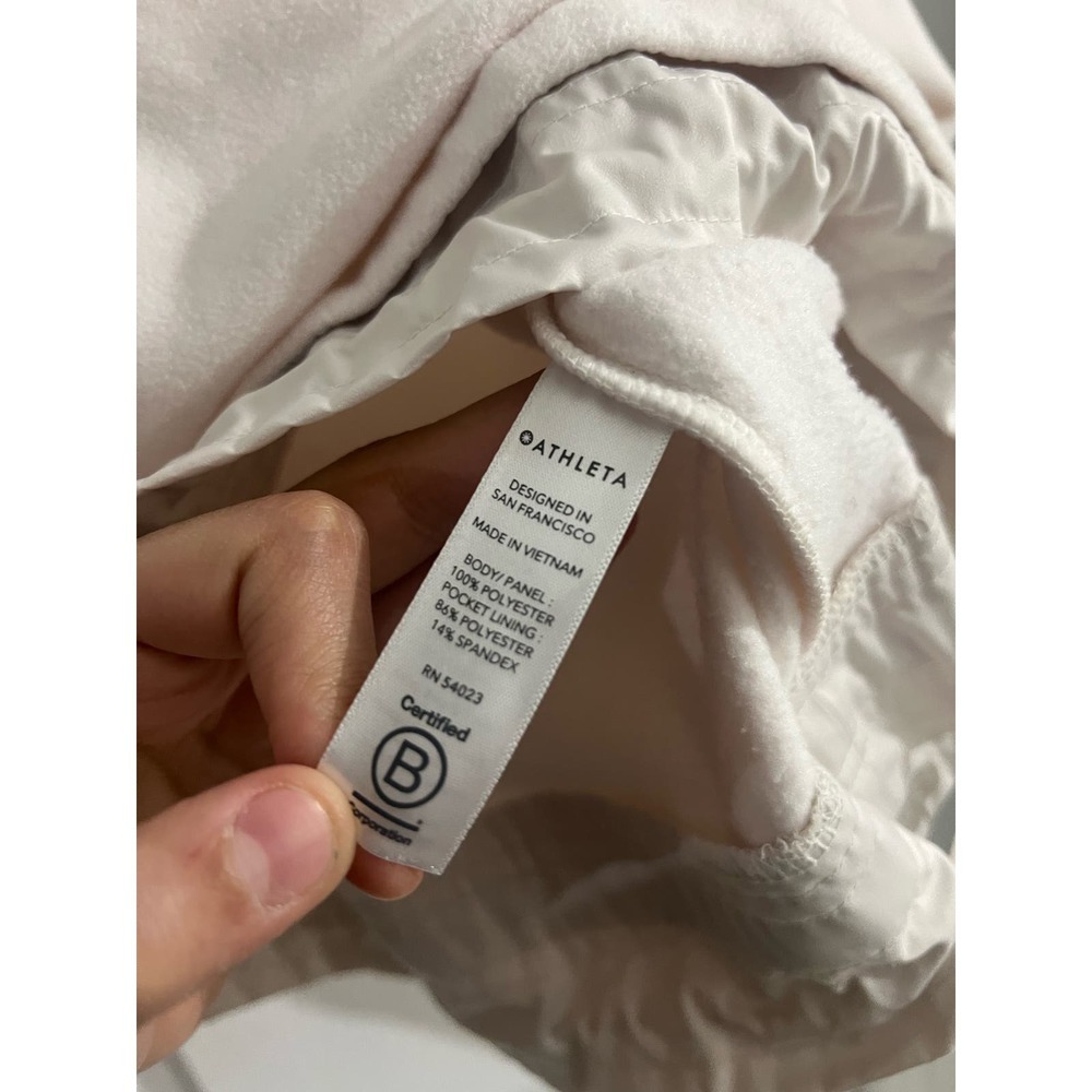 Athleta white cream jacket size medium soft jacket with pockets - Picture 11 of 14